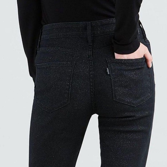 sparkly black skinny jeans